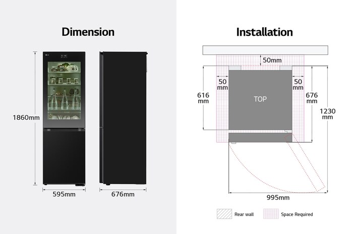 Dimension, Installation